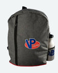front view of the VP Racing Rambler Gray Backpack