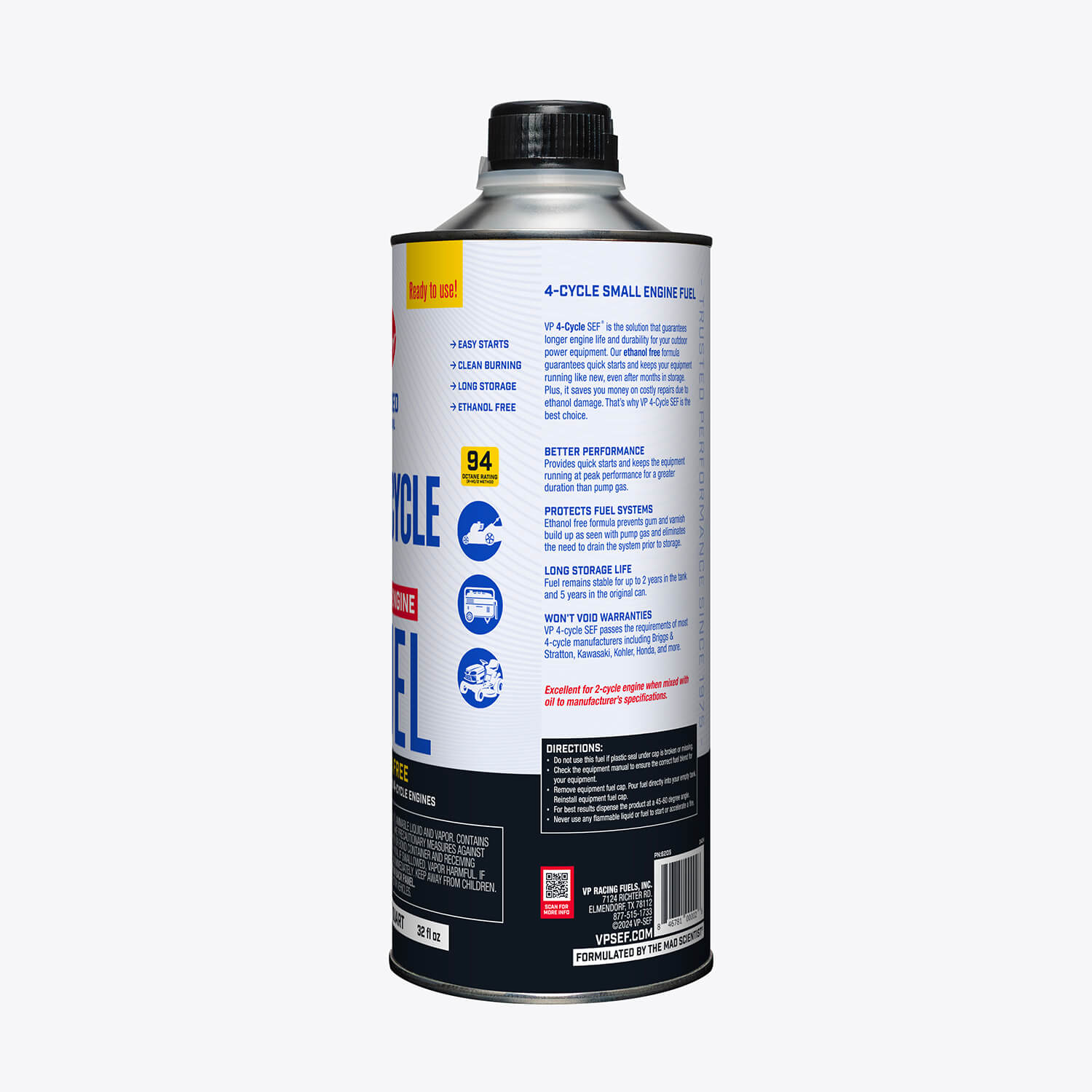 1-quart can of VP 4-cycle fuel for small engines