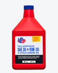 18 ounce bottle of VP SAE 30/10W-30 4-cycle engine oil for outdoor equipment