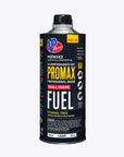 A one-quart bottle of 2-cycle VP ProMax 97 octane fuel for portable outdoor equipment