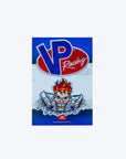 VP Racing iron-on patches featuring the Mad Scientist and the VP logo