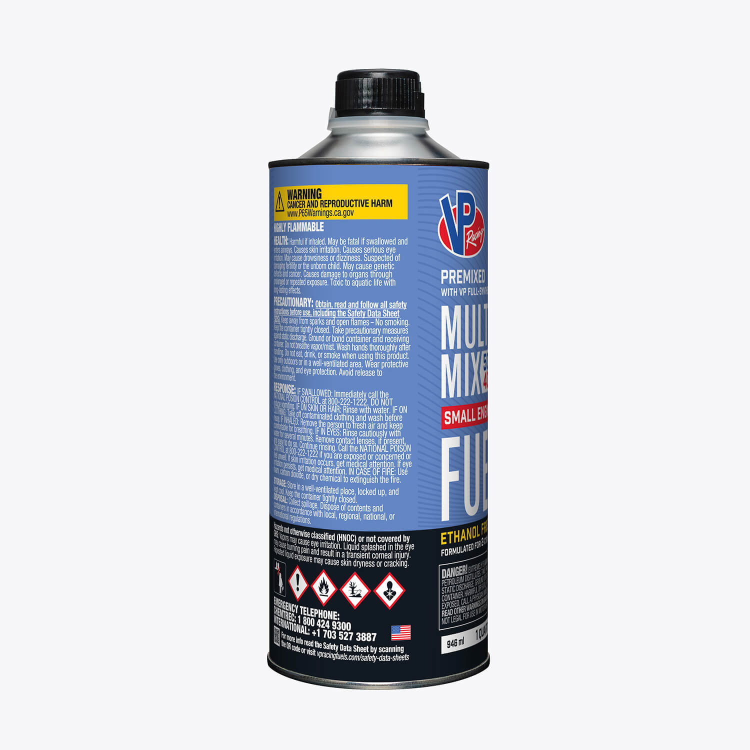1-quart of VP Multi-Mix 40:1/50:1 Premixed Fuel for 2-Cycle Engines