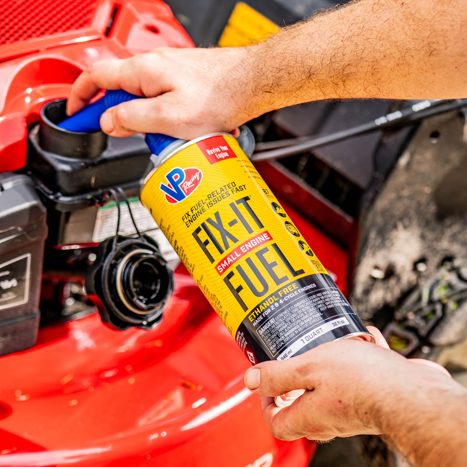 ATV fuel maintenance using pre-mixed small engine fuel