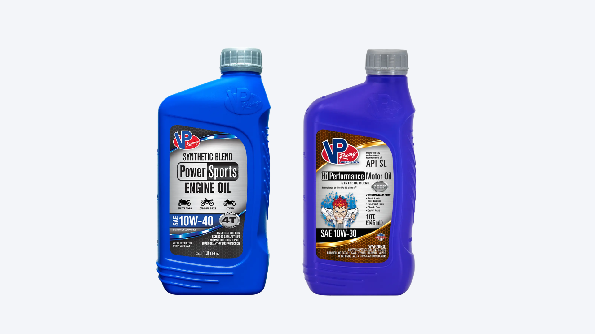 ATV synthetic and semi-synthetic oil bottles