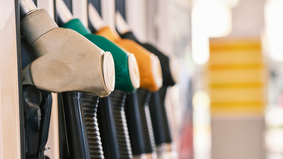 Gas pump nozzles for different fuel types