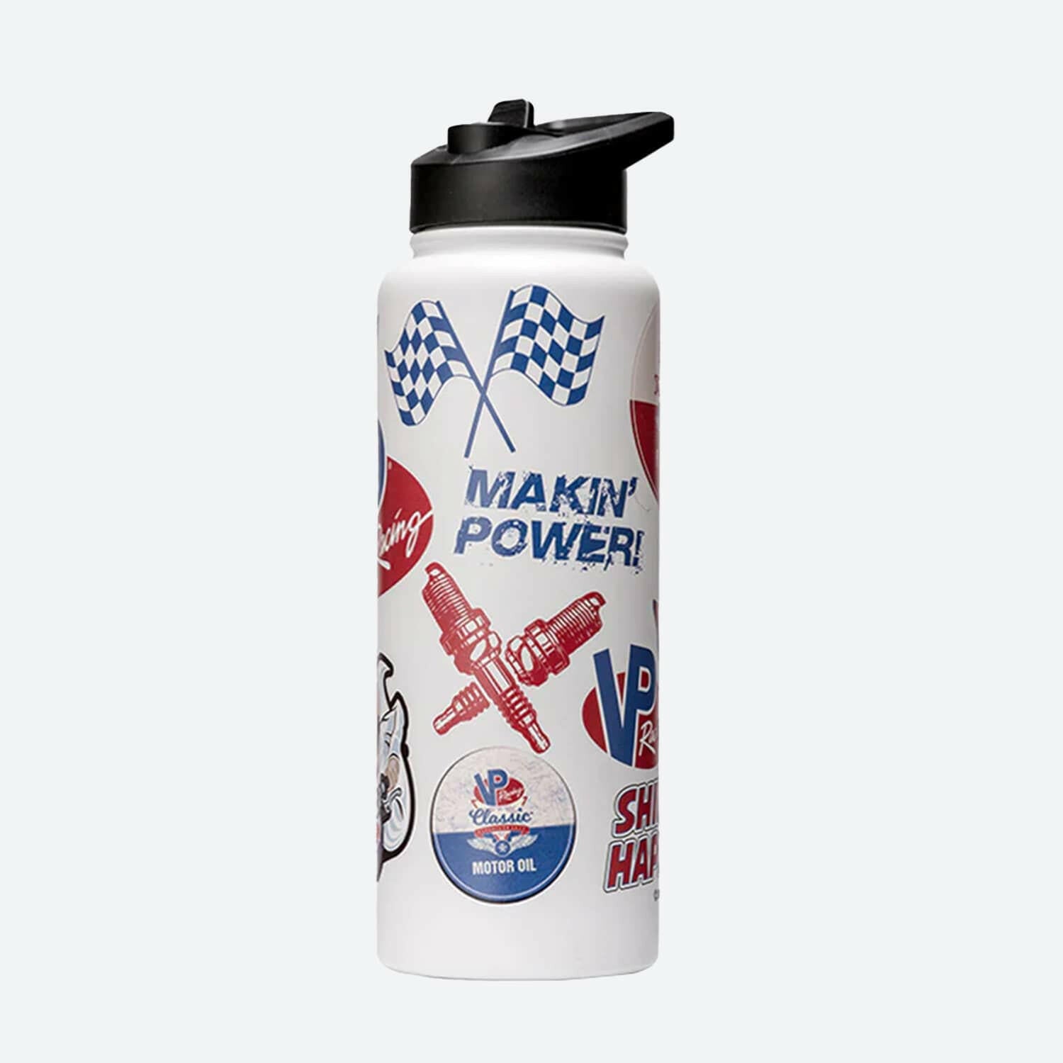 VP Racing - 34 oz. Quencher Stainless Steel White Bottle