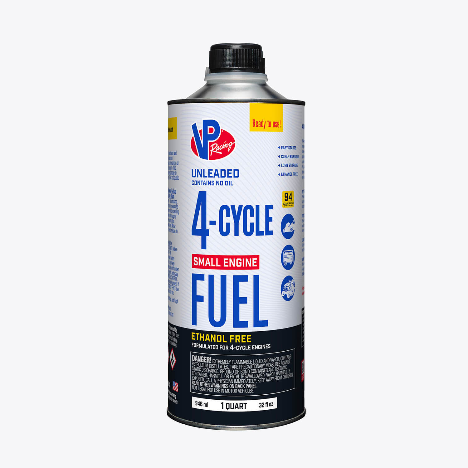 1-quart can of VP 4-cycle fuel for small engines
