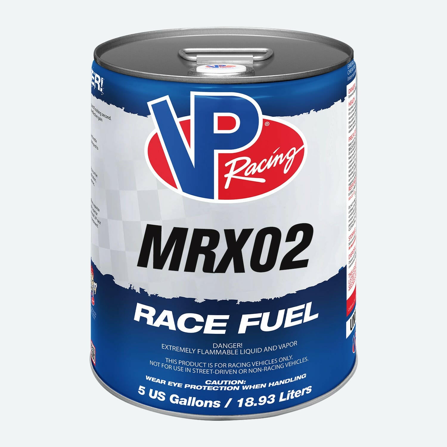 5-gallon pail of VP MRX02 REG Fuel