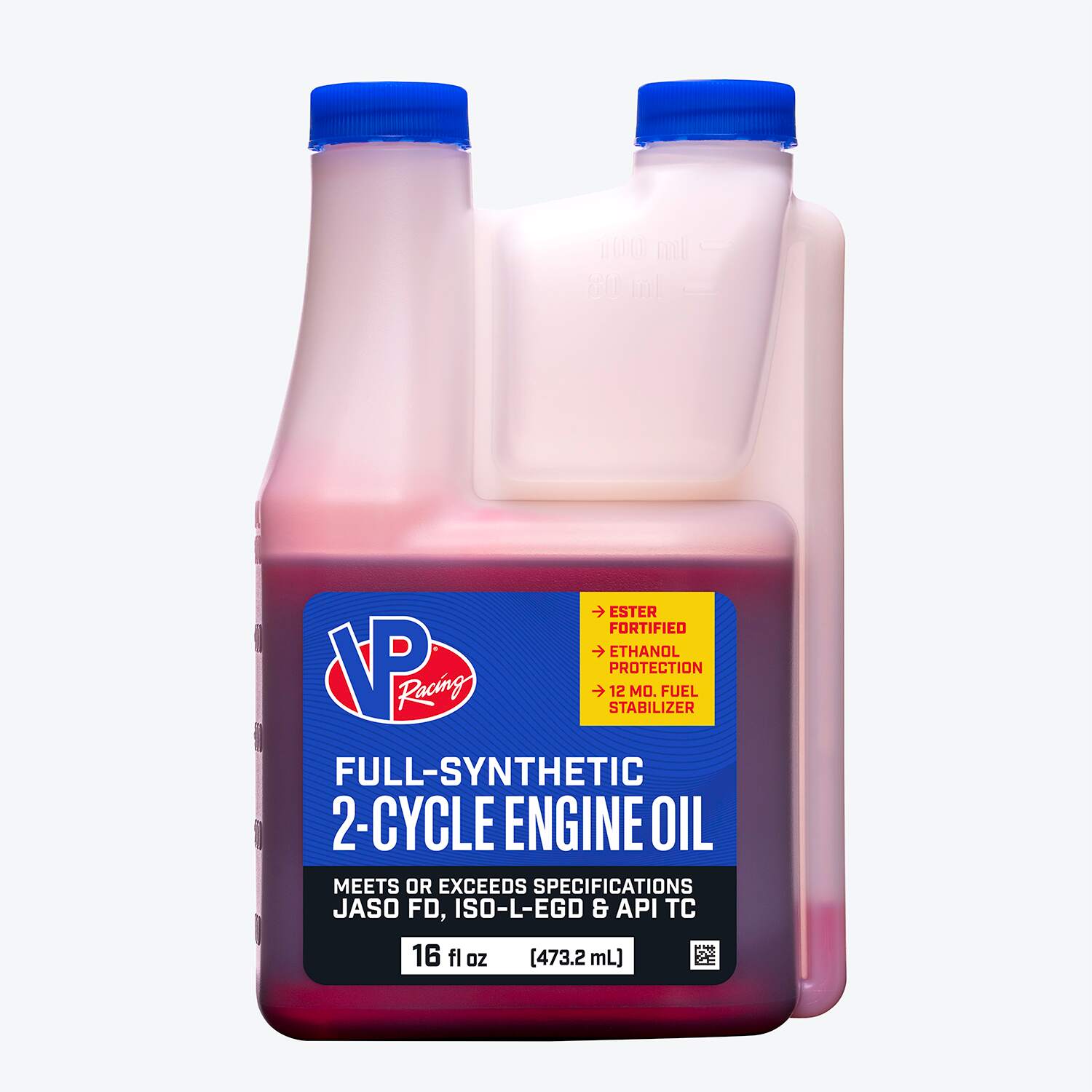 16 ounce bottle of vp synthetic 2-cycle oil for portable outdoor power equipment