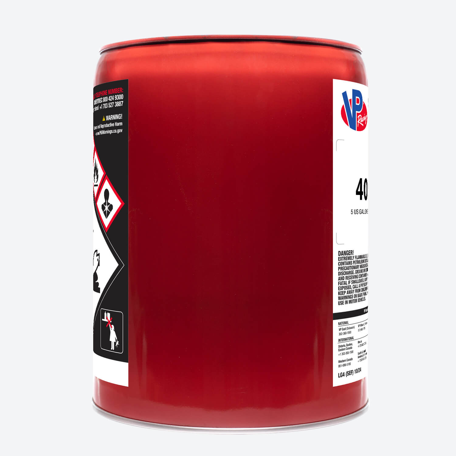 5-gallon pail of VP Racing 40:1 fuel mix