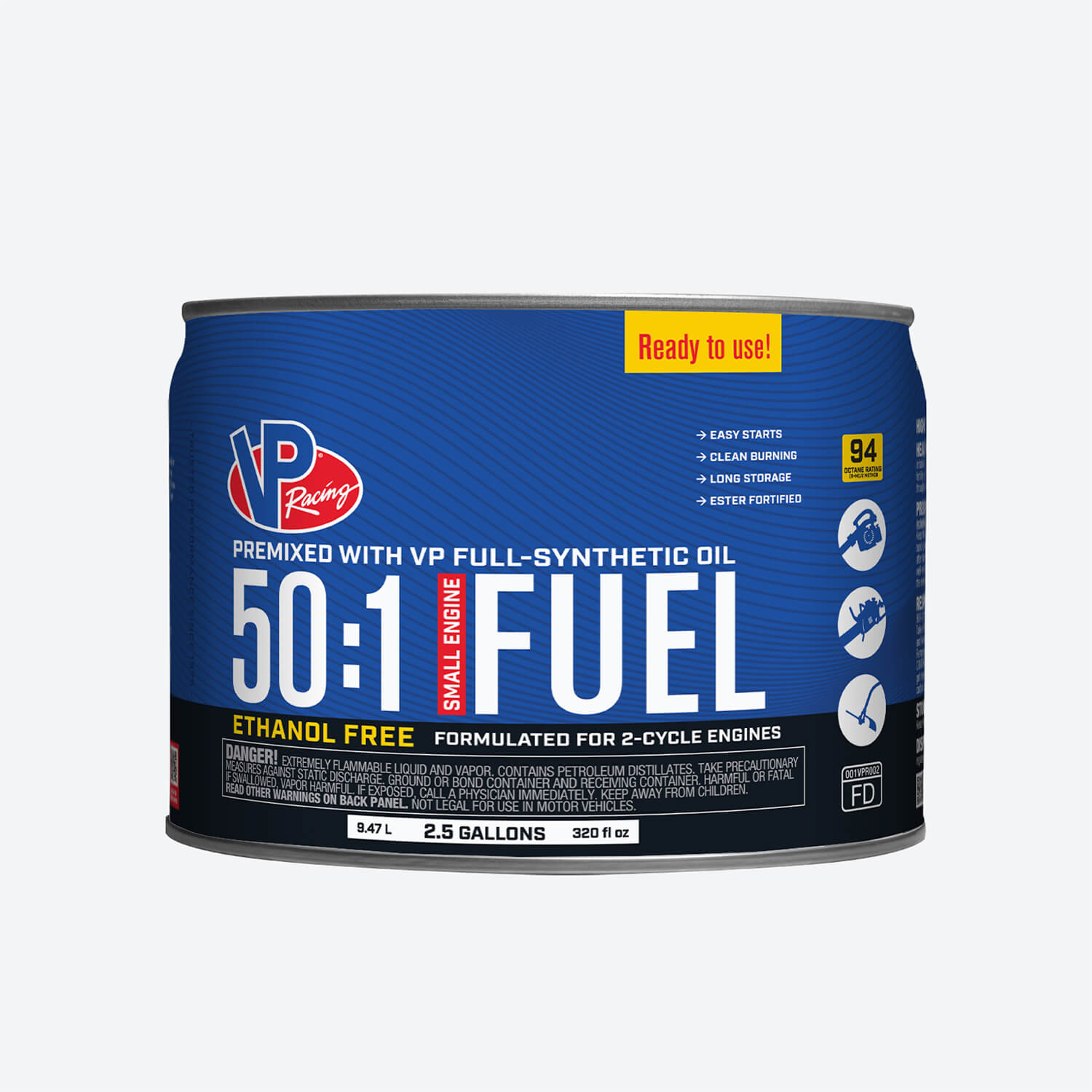 VP Racing 50:1 fuel mix, 2.5-gallon pail
