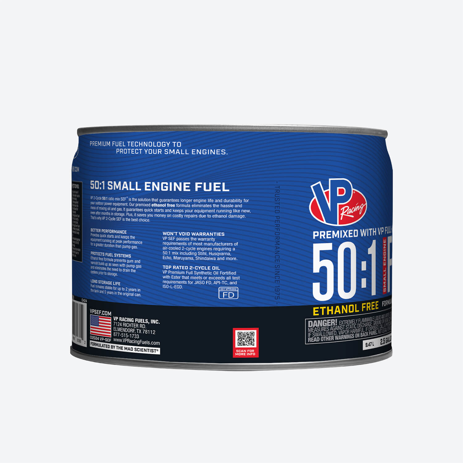 VP Racing 50:1 fuel mix, 2.5-gallon pail
