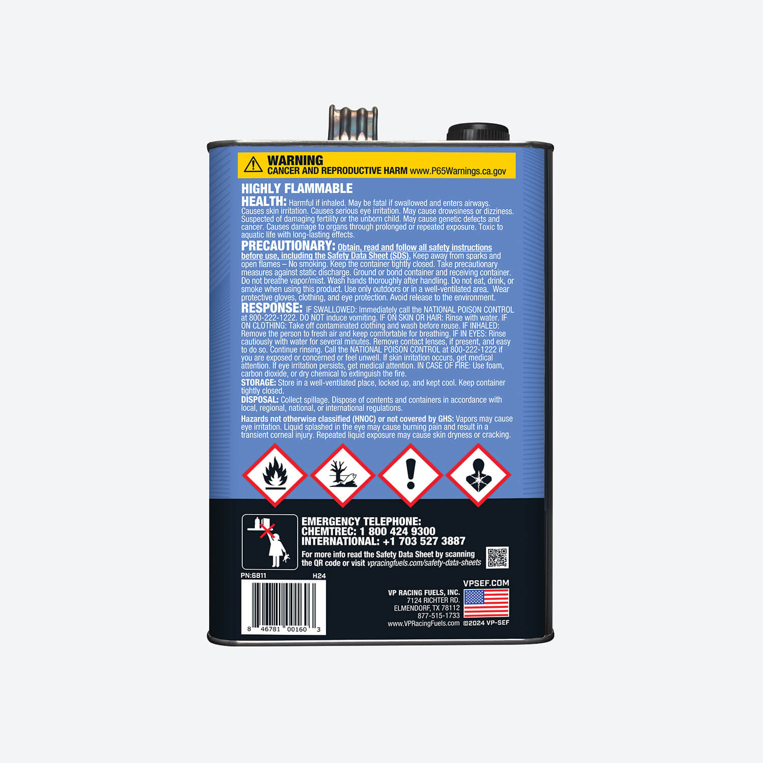 1-gallon can of VP Racing 40:1/50:1 Multi-Mix 40:1/50:1 Premixed Fuel for 2-Cycle Engines
