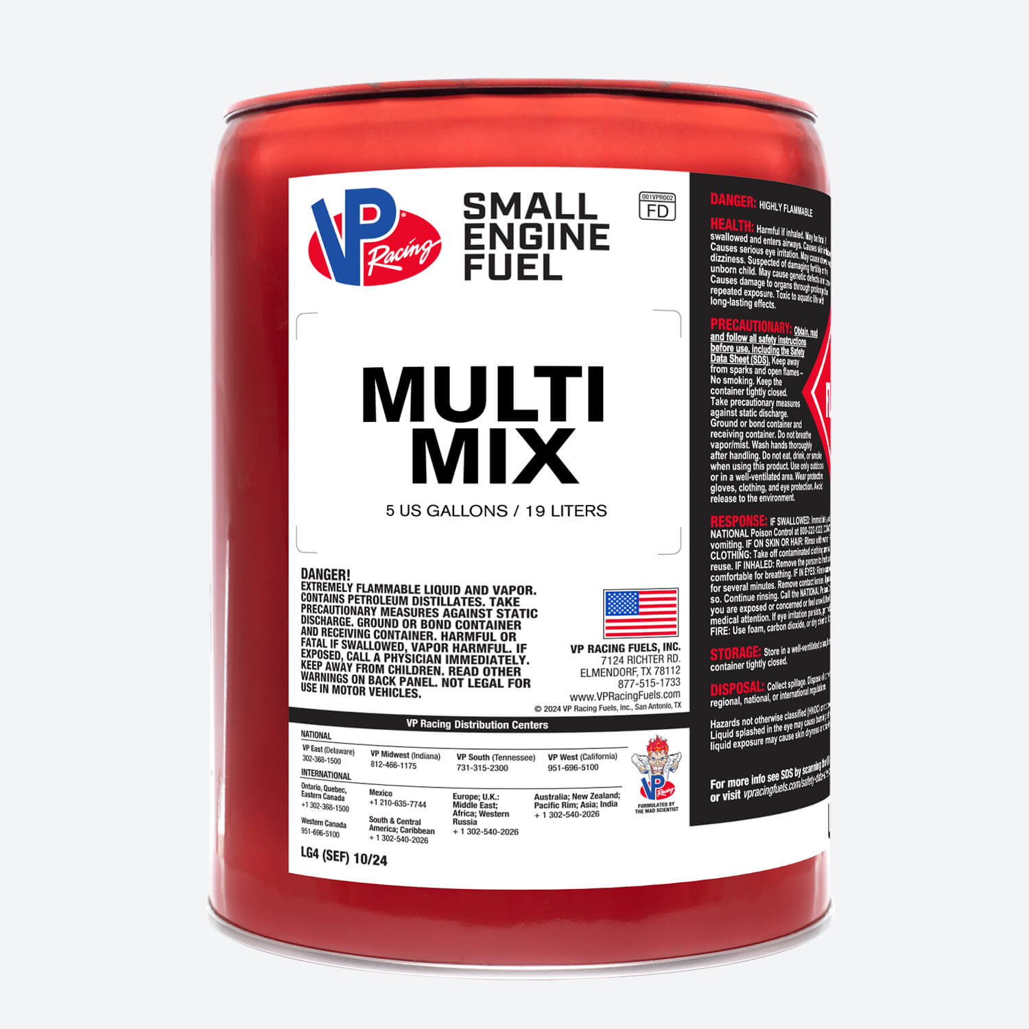 5-gallon pail of VP Multi-Mix Premixed Fuel for 2-Cycle Engines