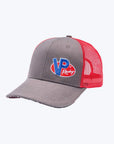 front of the VP Racing grey/red trucker hat