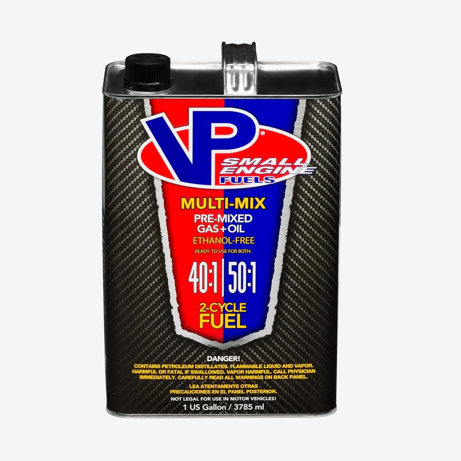 1-gallon can of VP Racing 40:1/50:1 Multi-Mix 40:1/50:1 Premixed Fuel for 2-Cycle Engines