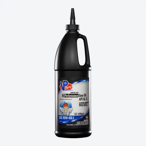 bottle of VP Hi-Performance 80w90 GL5 gear oil. Limited slip non-synthetic