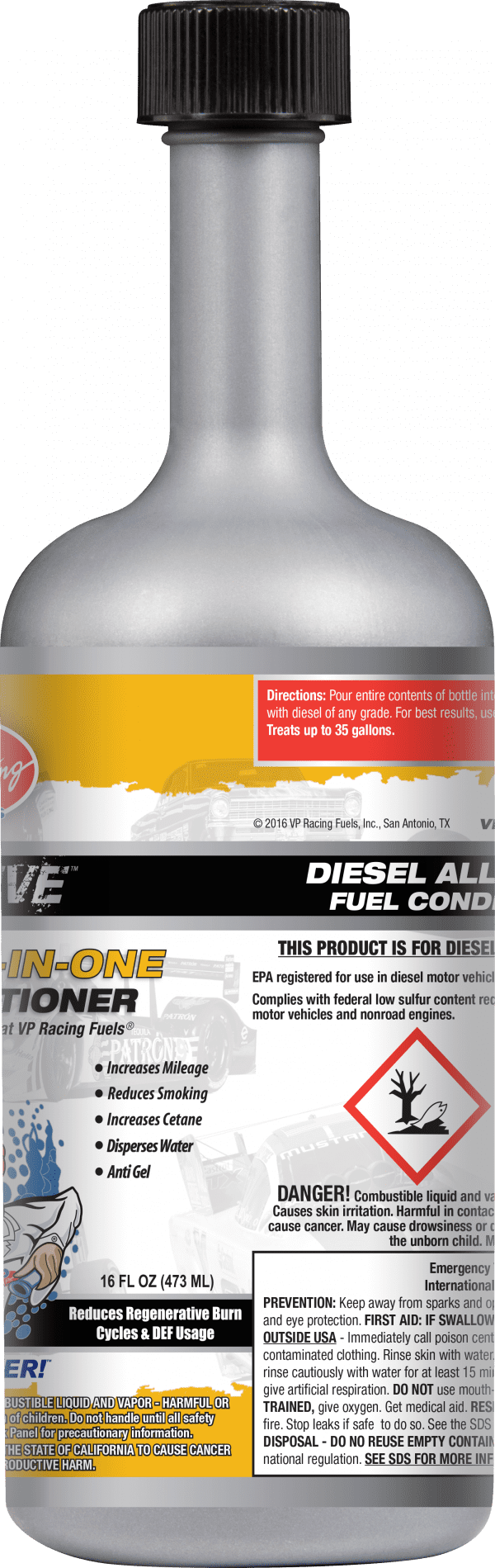 VP Diesel All-In-One diesel fuel additive - side label