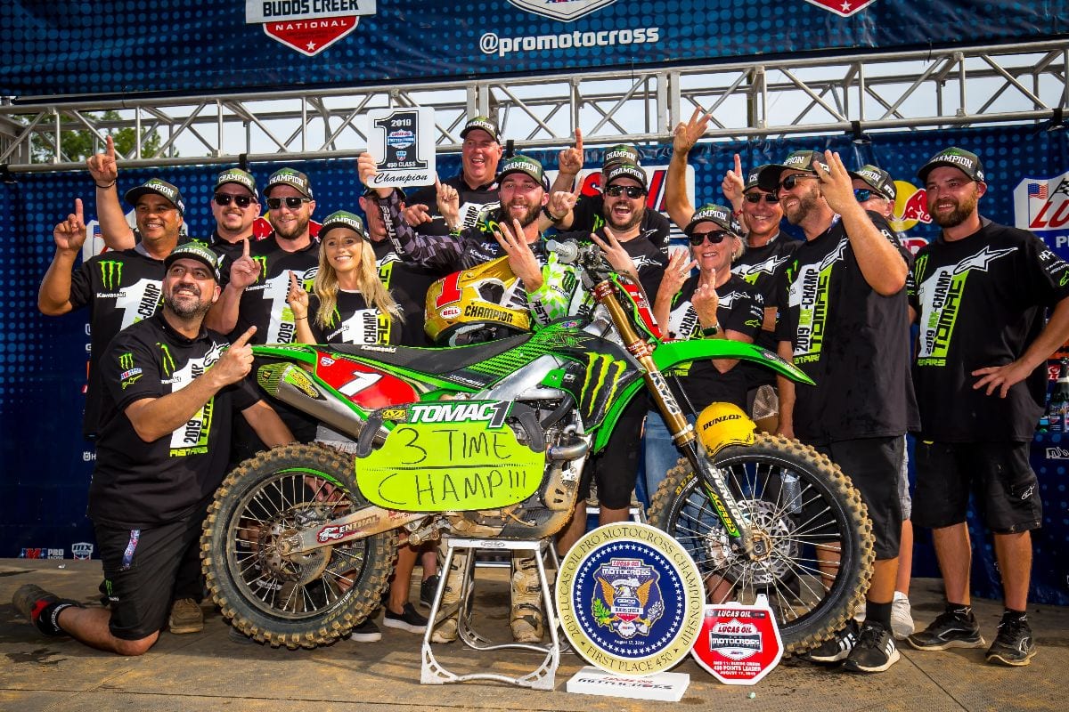 Tomac Sweeps Motos at Budds Creek to Clinch Third Consecutive Lucas Oil Pro Motocross Championship