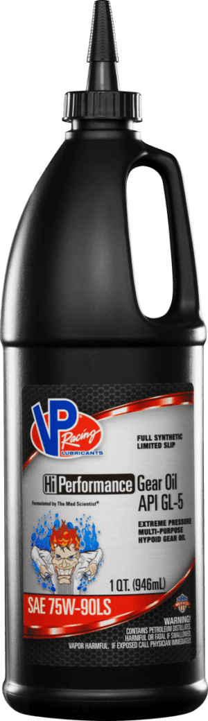 VP High Performance 75w90 gear oil. Limited Slip Full Synthetic API GL5