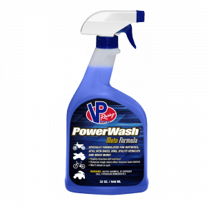 VP Powerwash Moto Formula motorcycle spray cleaner. Also works great on UTVs, ATVs, dirt bikes, and bicycles, including road, mountain, and BMX bikes