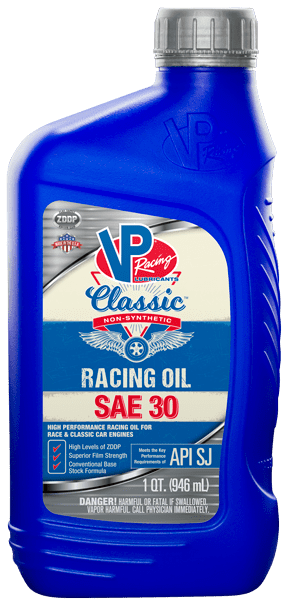 VP Classic SAE 30 non-synthetic racing oil