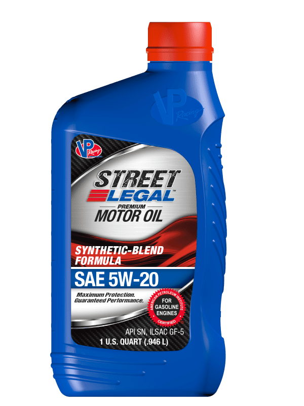 VP Street Legal 5W20 Synthetic Blend Oil - 1 quart bottle