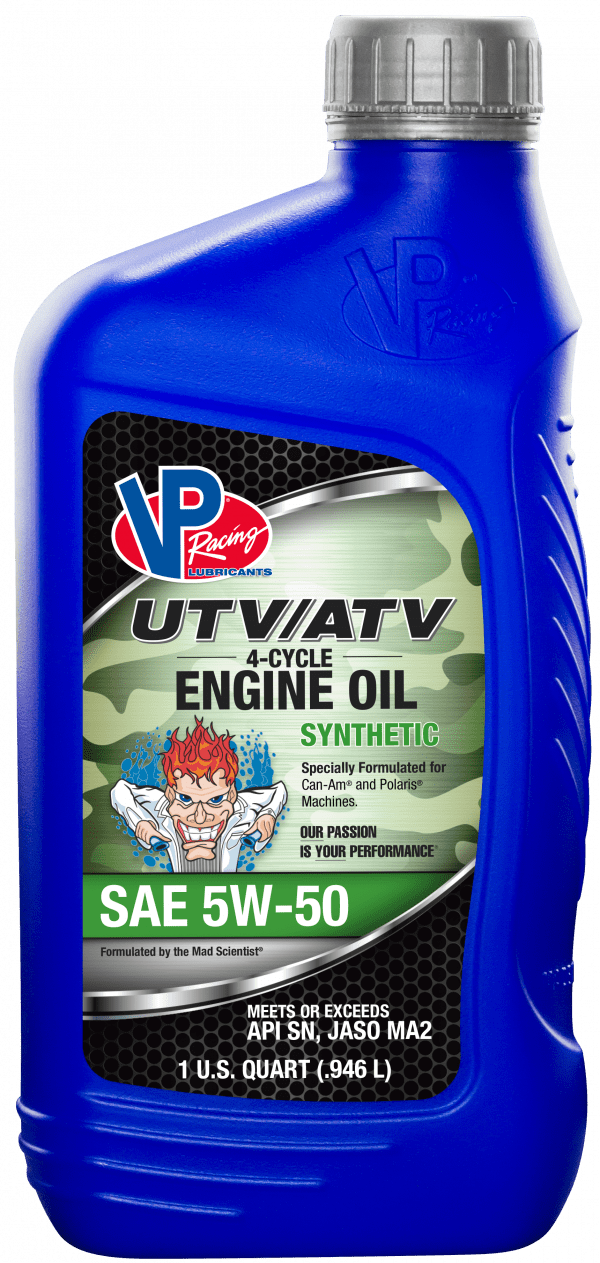 VP 5w-50 synthetic atv/utv engine oil - 1 quart bottle