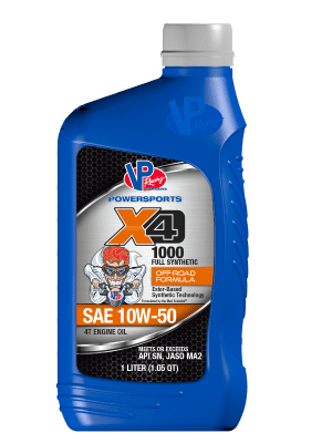 VP Powersports X4-1000 Synthetic 10w50 Motorcycle Oil