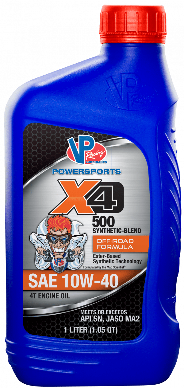 VP X4-500 10w40 Semi-Synthetic 4 stroke dirt bike oil