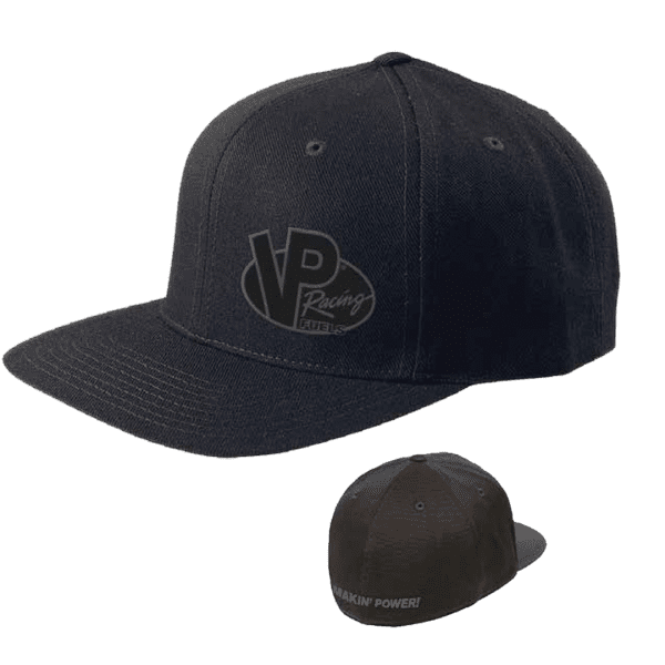 For lovers of flat bill hats, the VP flexfit fitted cap is a must-have. This black cap features a 6-panel structured, high-profile flat visor and undervisor, and features an offset monochrome VP logo