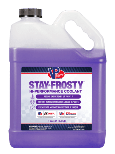 1 gallon bottle of vp stay frosty hi-performance coolant with 30% propylene glycol