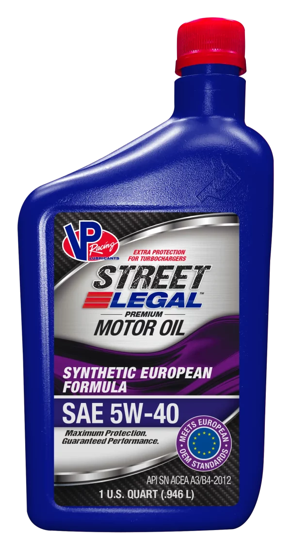 VP Street Legal 5W-40 Synthetic Oil - European Formula - 1 quart bottle