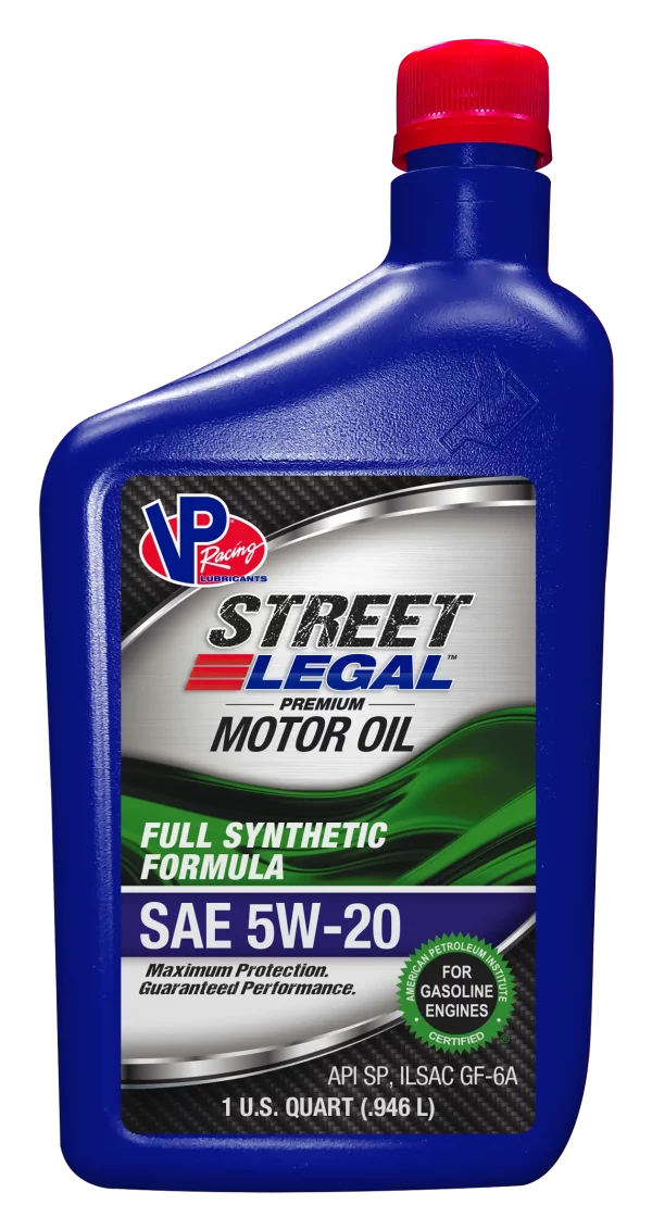 VP Street Legal full synthetic 5W20 oil. 1 quart bottle