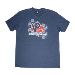 VP Racing Men's Speedster Checkered T-Shirt in blue with logo