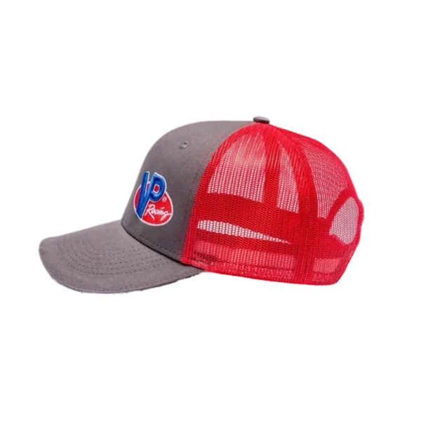 VP Racing red and grey trucker hat side