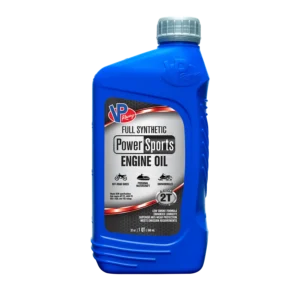 Quart bottle of VP Powersports 2T Synthetic oil.